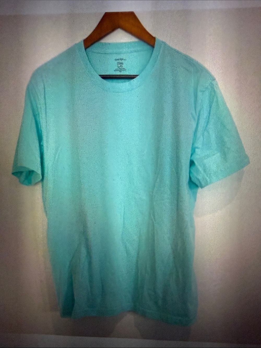 George Men Light Green Crewneck Short Sleeve Regular Fit T Shirt Size L NWOT